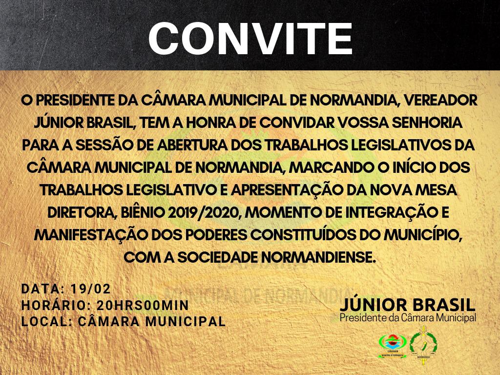 Abertura dos Trabalhos Legislativos