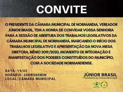 Abertura dos Trabalhos Legislativos