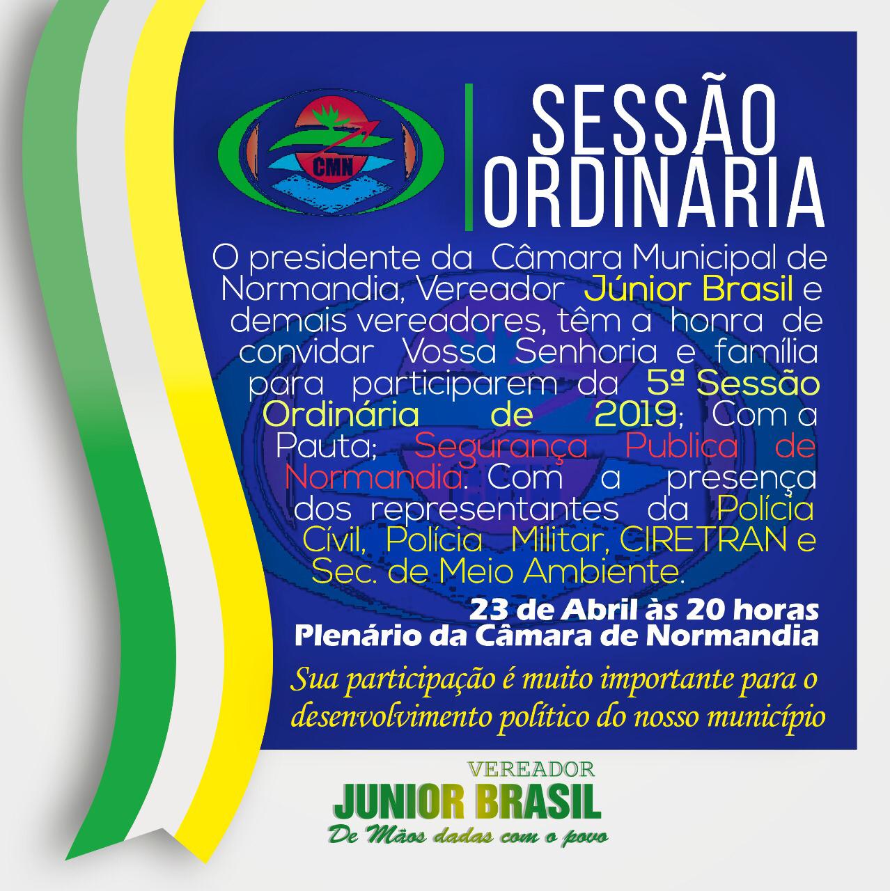 Quinta Sessão Ordinádia