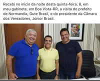 Visita ao Gabinete do Senador Mecias de Jesus
