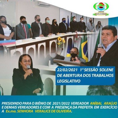 Primeira Sessão Solene de Abertura dos trabalhos 2021